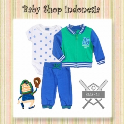 large setelan baseball biru